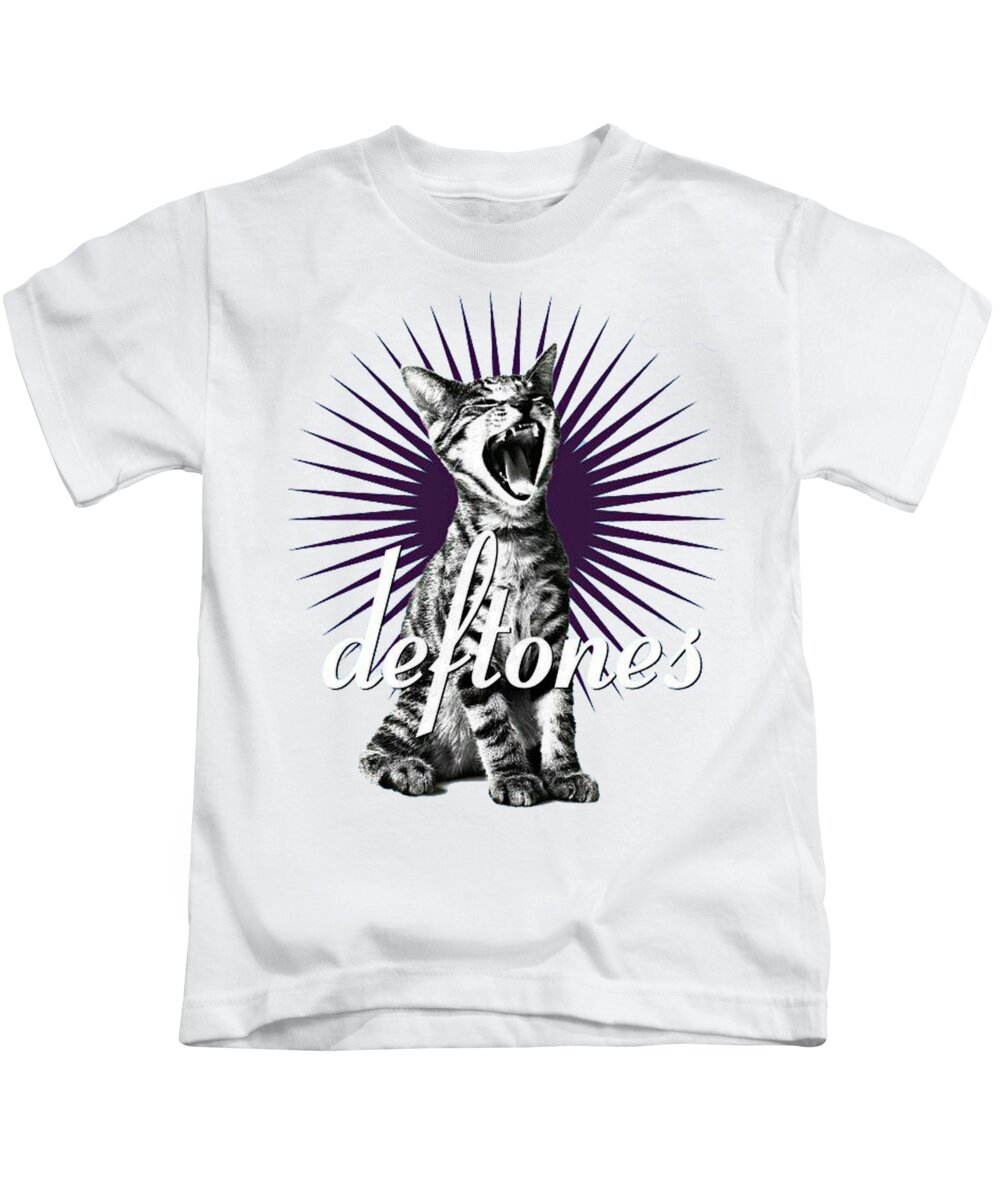 Deftones Cat #2 Kids T-Shirt by Hallsy Lean - Pixels