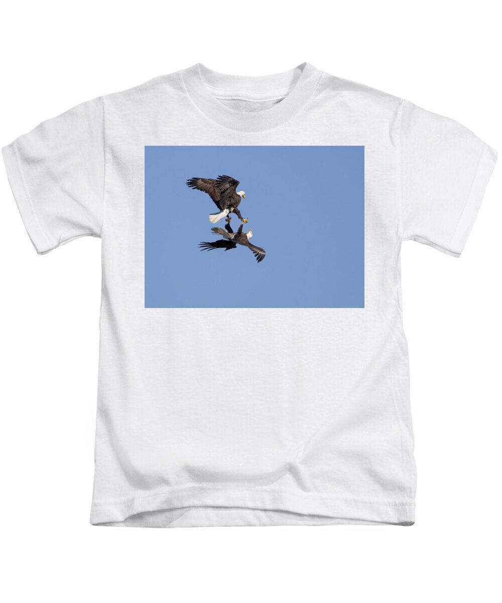 Eagle Kids T-Shirt featuring the photograph Sky Dancing #1 by Art Cole