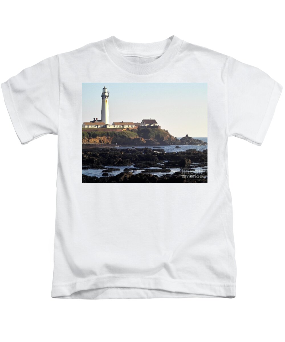 Lighthouse Kids T-Shirt featuring the photograph Pigeon Point Lighthouse #3 by Kimberly Blom-Roemer
