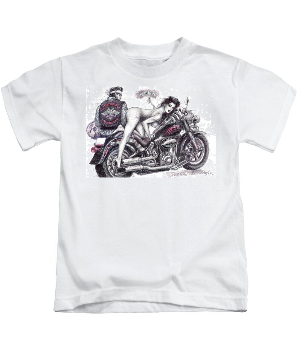 Harley-Davidson Men's Rendering Motorcycle Short Sleeve T-Shirt