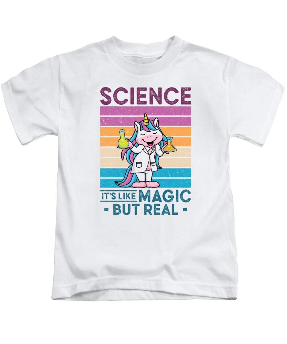 Science Kids T-Shirt featuring the digital art Science Its Like Magic But Real Scientist Science #4 by Toms Tee Store