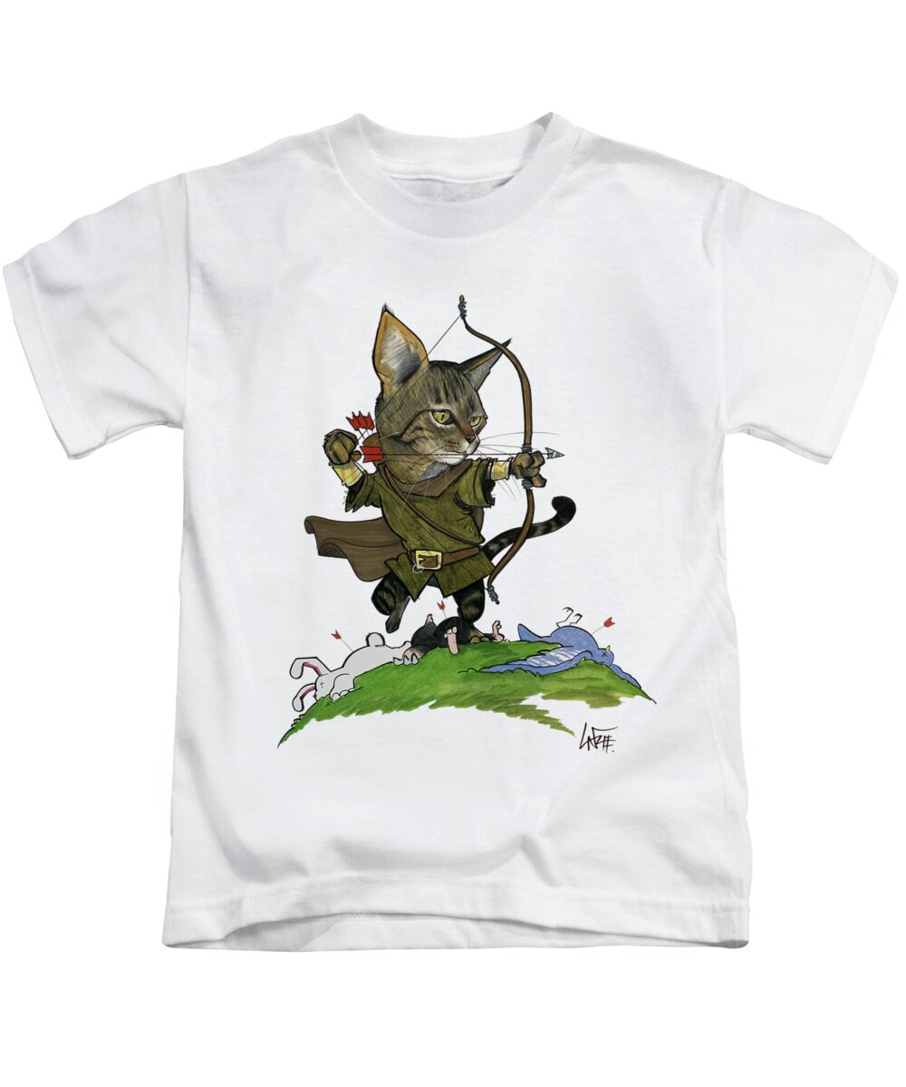 Deadmore Kids T-Shirt featuring the drawing 5287 Deadmore by Canine Caricatures By John LaFree