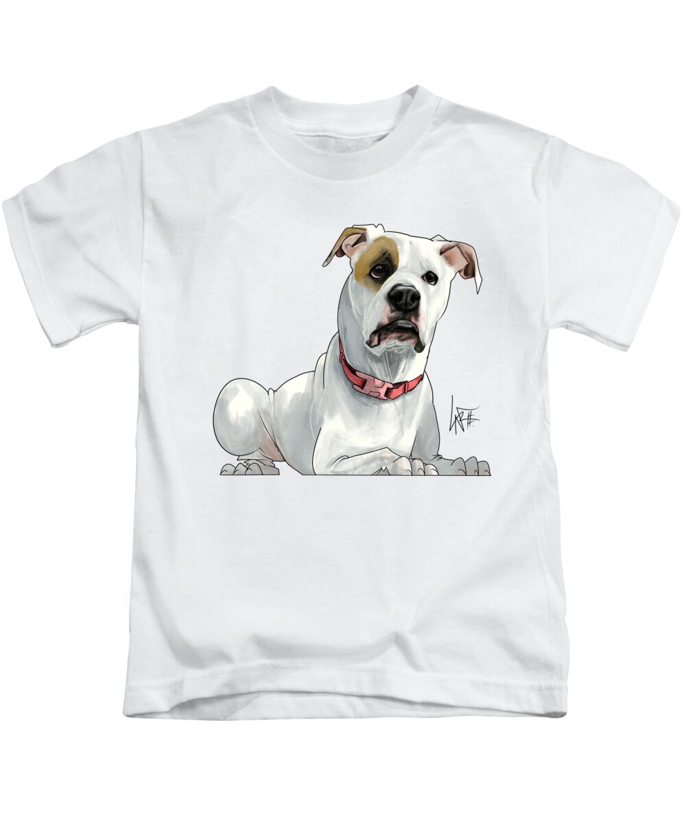 5710 Kids T-Shirt featuring the drawing 5710 Winchell by Canine Caricatures By John LaFree