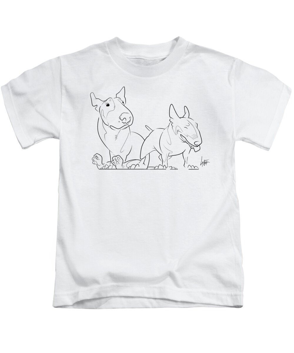 5901 Kids T-Shirt featuring the photograph 5901 Martino by Canine Caricatures By John LaFree