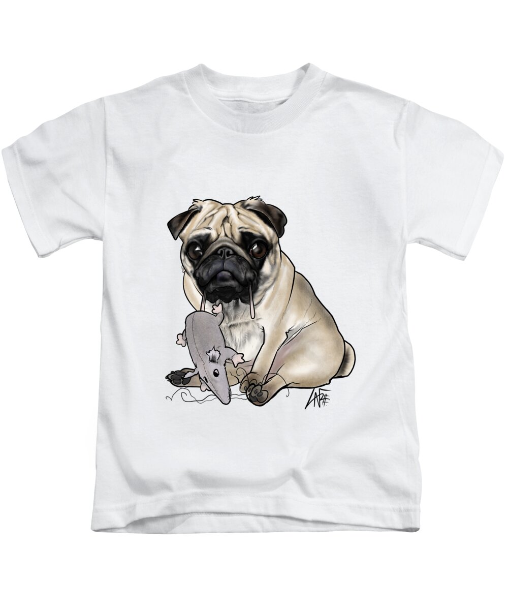 5926 Kids T-Shirt featuring the drawing 5926 de Swart by Canine Caricatures By John LaFree