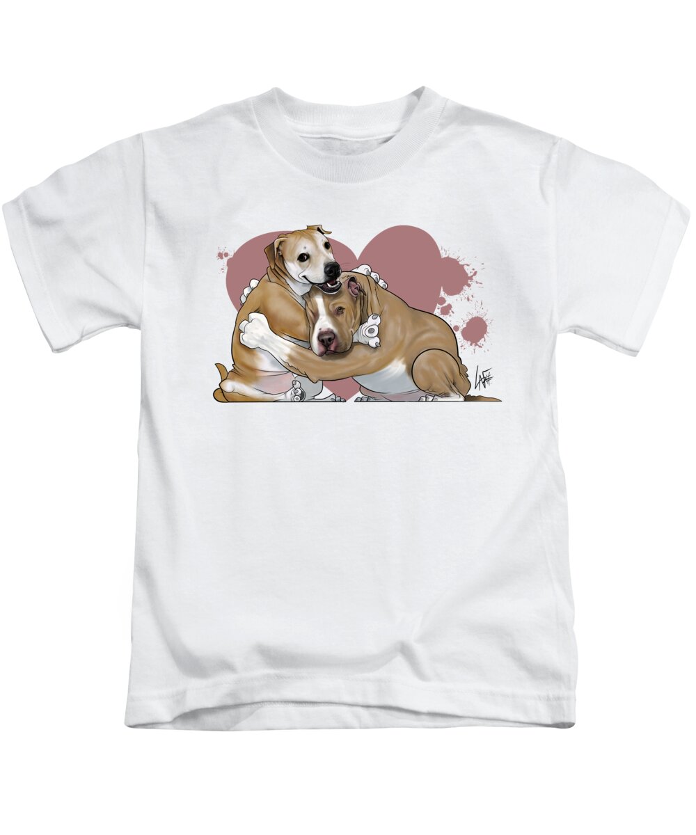 5941 Kids T-Shirt featuring the drawing 5941 Menten by Canine Caricatures By John LaFree