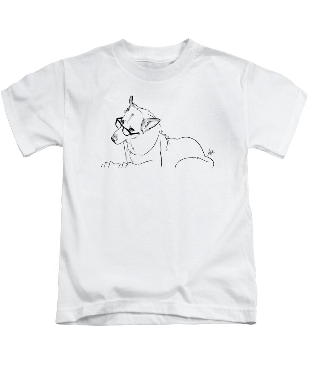 5946 Kids T-Shirt featuring the drawing 5946 McDowell by John LaFree