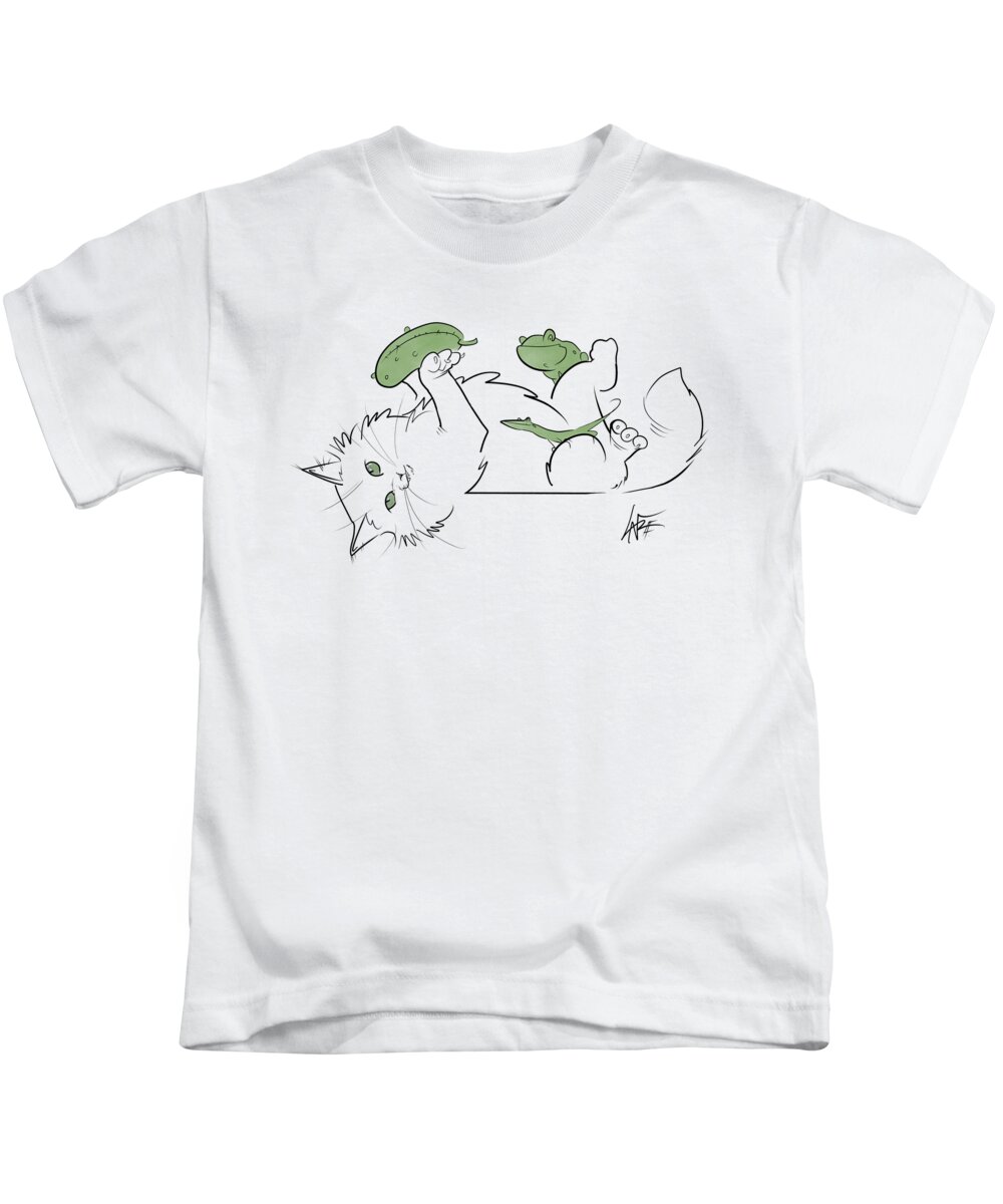 5962 Kids T-Shirt featuring the drawing 5962 Cassidy by Canine Caricatures By John LaFree