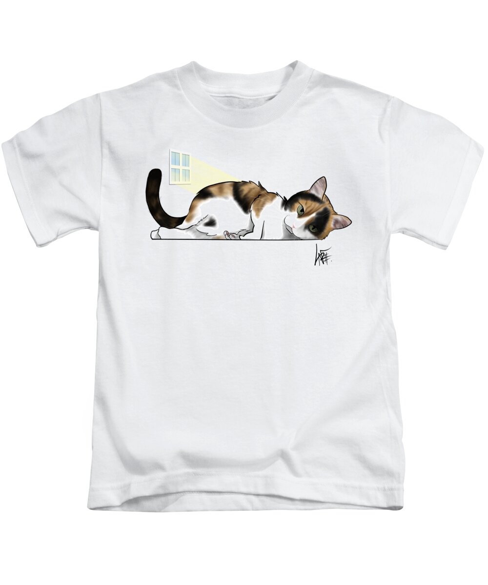 6007 Kids T-Shirt featuring the drawing 6007 McKay by Canine Caricatures By John LaFree