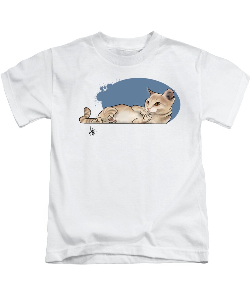 6015 Kids T-Shirt featuring the drawing 6015 McClelland by Canine Caricatures By John LaFree