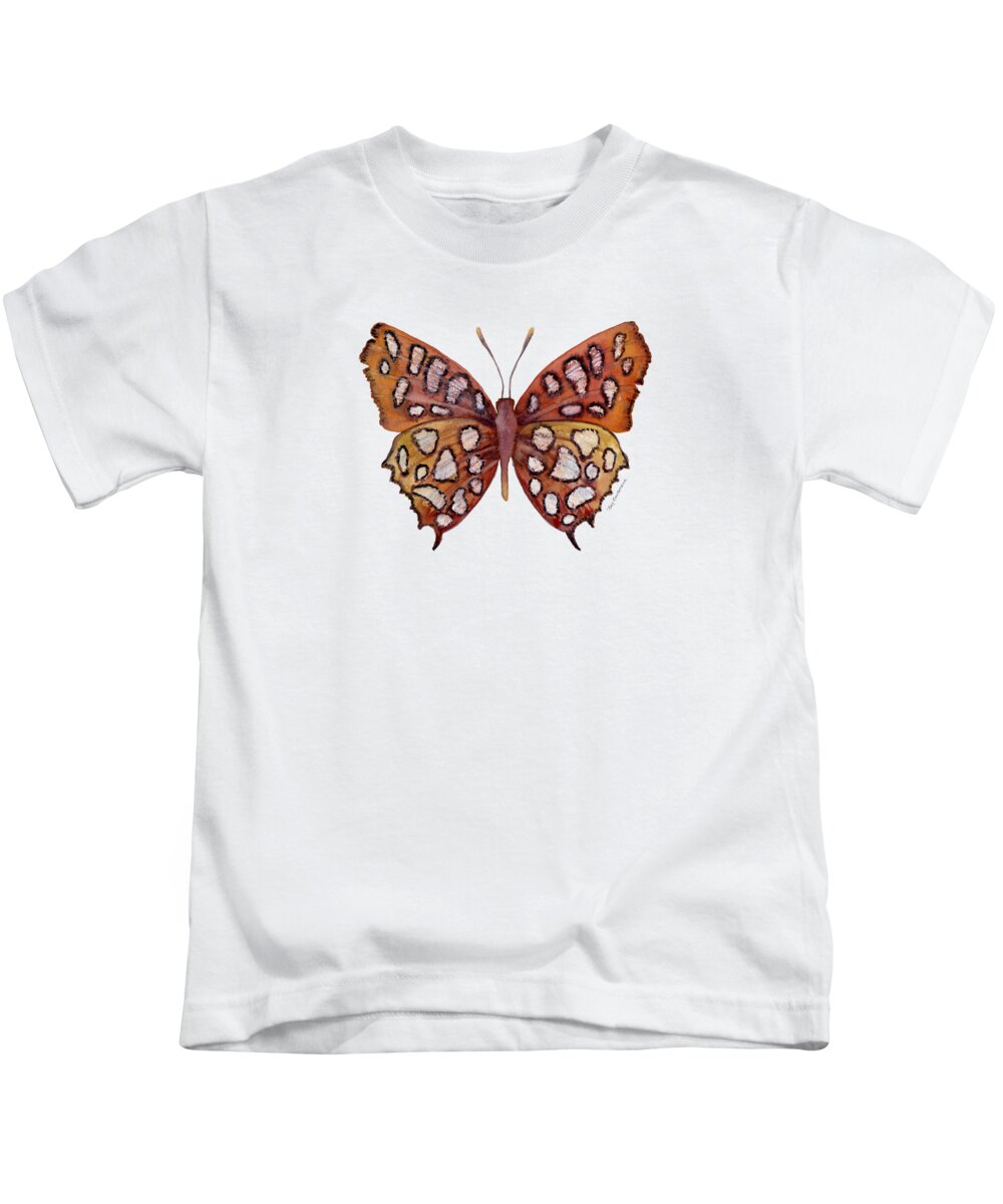 Hutchinsons Highflier Butterfly Kids T-Shirt featuring the painting 61 Hutchinson's Highflier Butterfly by Amy Kirkpatrick