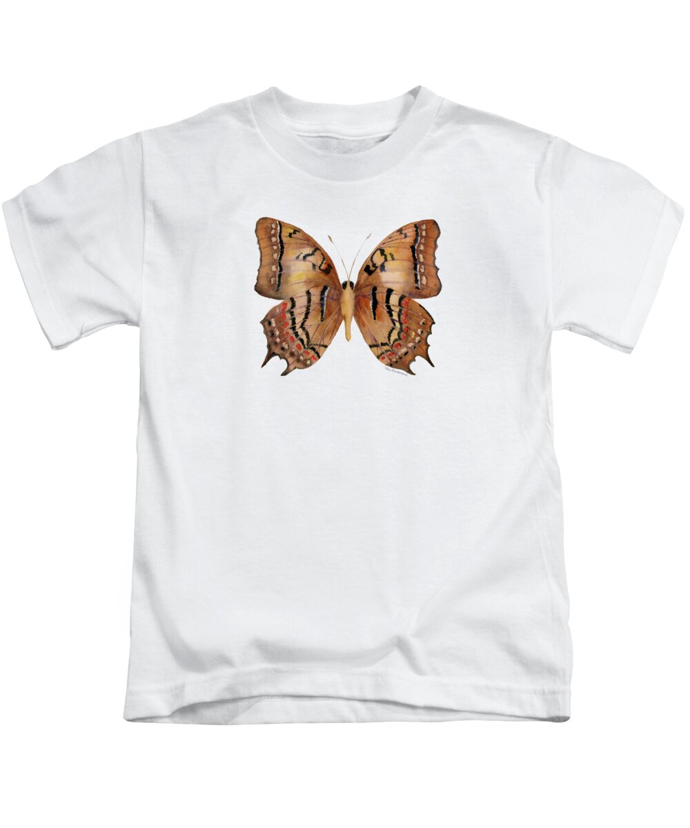 Galaxia Butterfly Kids T-Shirt featuring the painting 62 Galaxia Butterfly by Amy Kirkpatrick