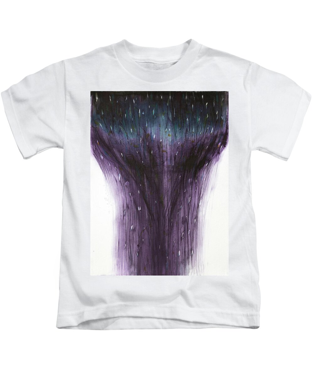  Kids T-Shirt featuring the painting 'Drain out' by Petra Rau