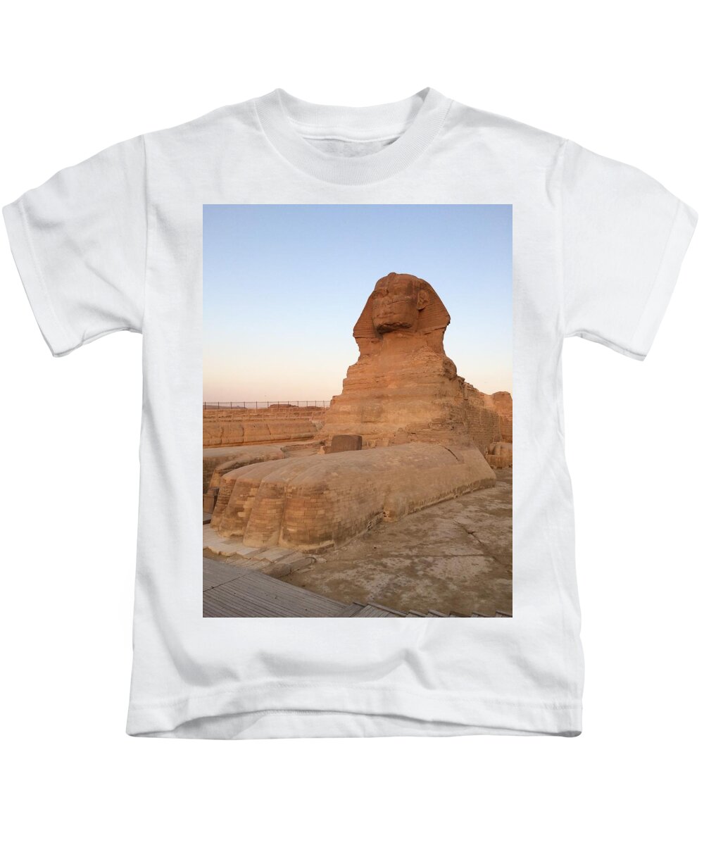 Giza Kids T-Shirt featuring the photograph Great Sphinx #9 by Trevor Grassi