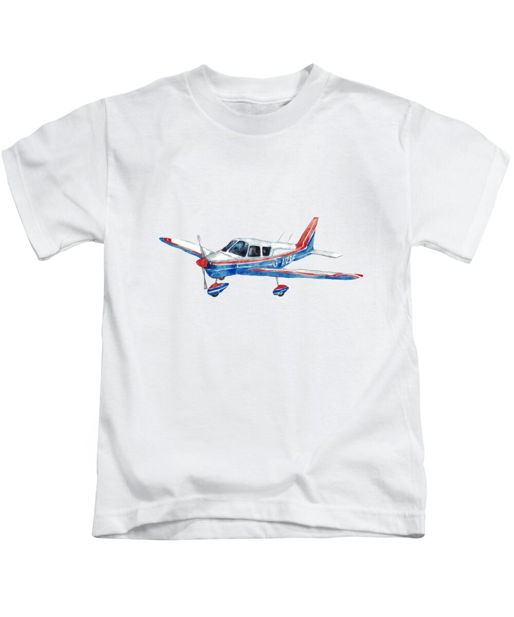 Dokument Midler Havn Airplane cherokee piper 180 aircraft print plane Kids T-Shirt by Maryna  Salagub - Pixels