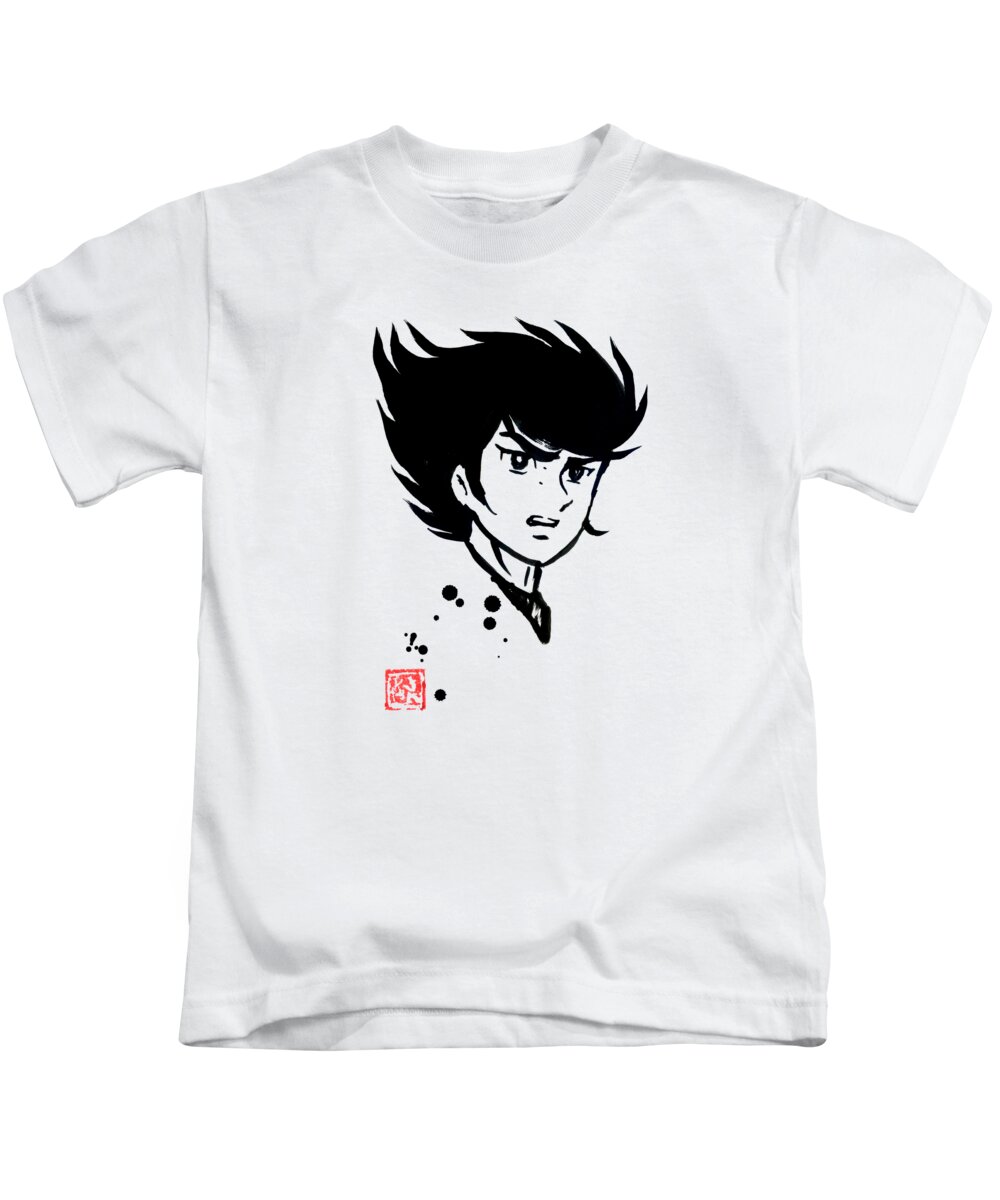 Alcor Kids T-Shirt featuring the drawing Alcor by Pechane Sumie