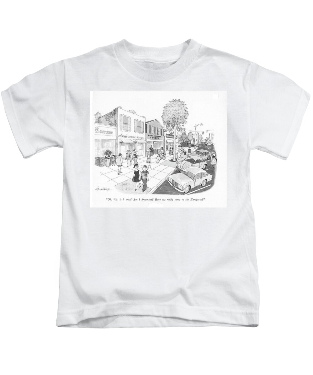 oh Kids T-Shirt featuring the drawing Am I Dreaming? by JB Handelsman