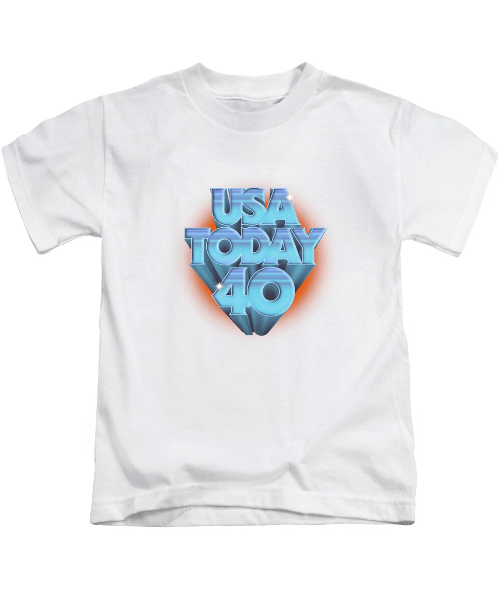 Usa Today Kids T-Shirt featuring the digital art USA TODAY 40th Anniversary by Gannett