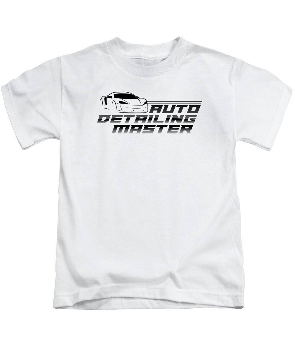 Auto Detailing Kids T-Shirt featuring the digital art Auto Detailing Master Car Painter by Toms Tee Store