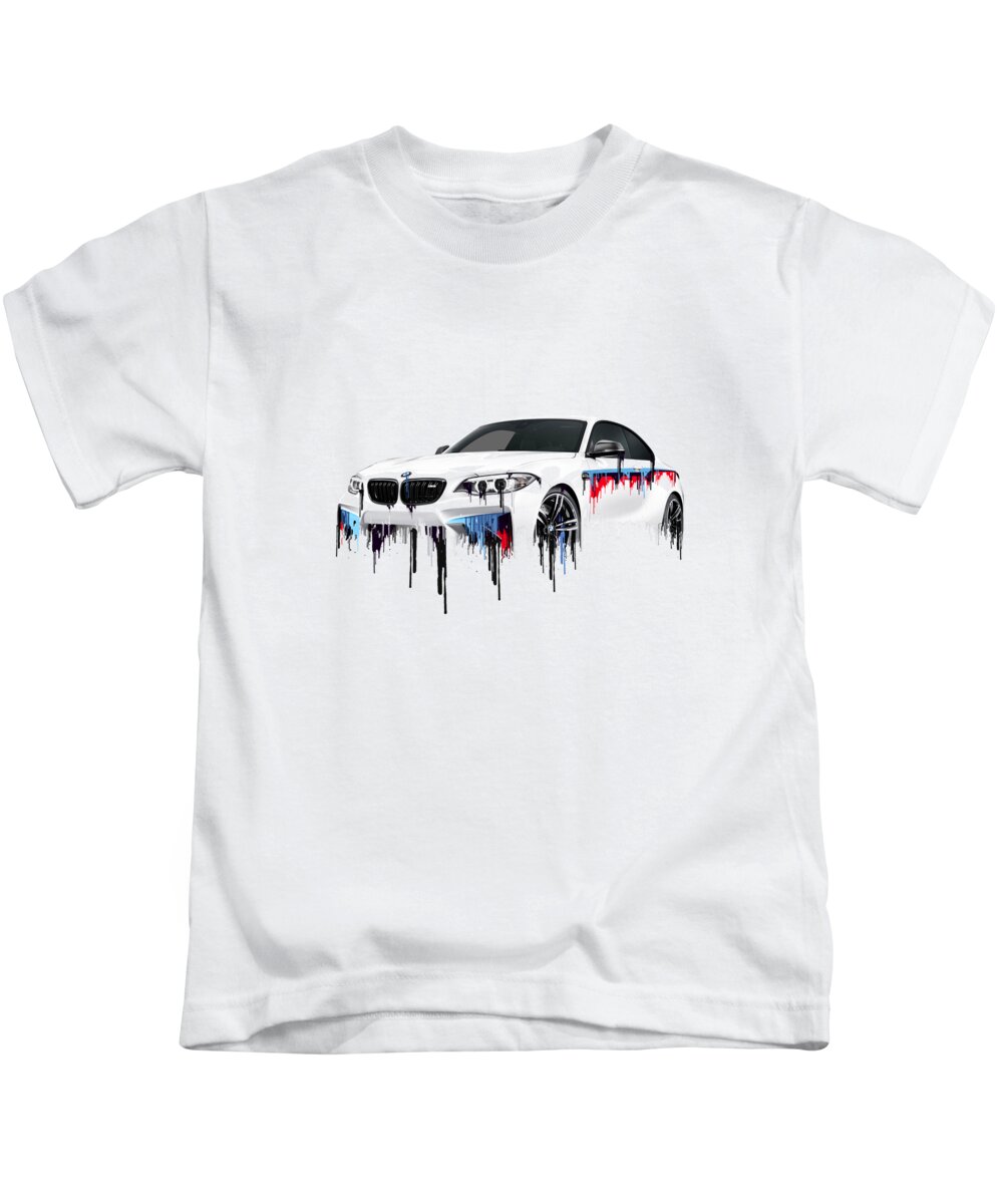 Awesome BMW M2 Liquid Metal Art Kids T-Shirt by Forty and Deuce - Fine Art  America