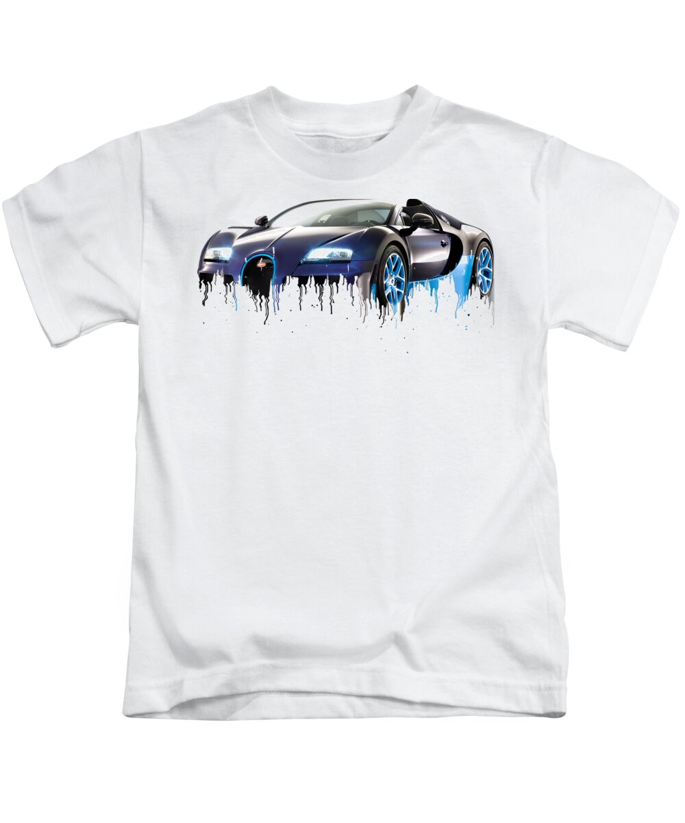 Awesome Bugatti Veyron Liquid Metal Art Kids T-Shirt by Forty and Deuce -  Pixels
