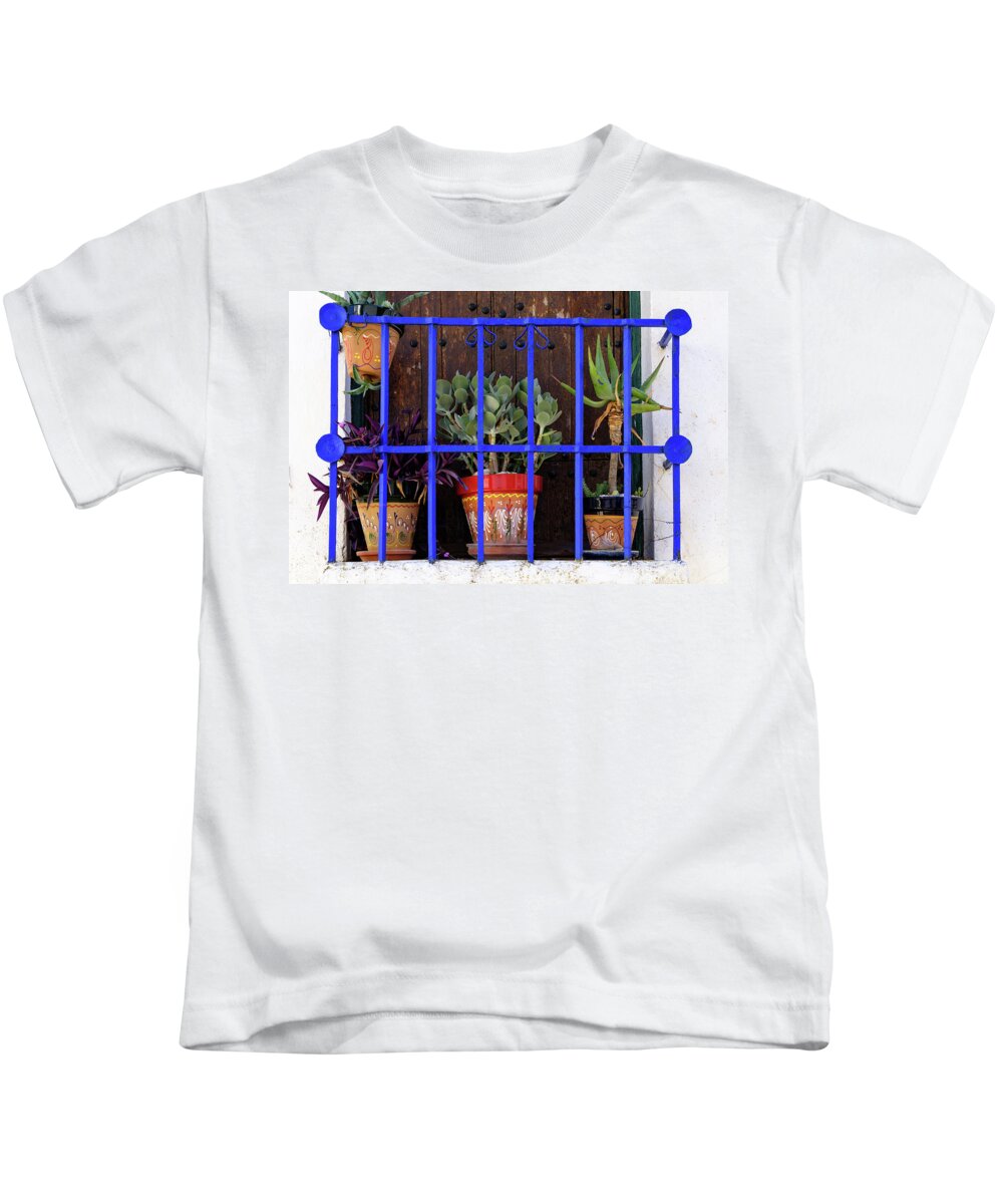 Balcony Kids T-Shirt featuring the photograph Balcony display by Gary Browne