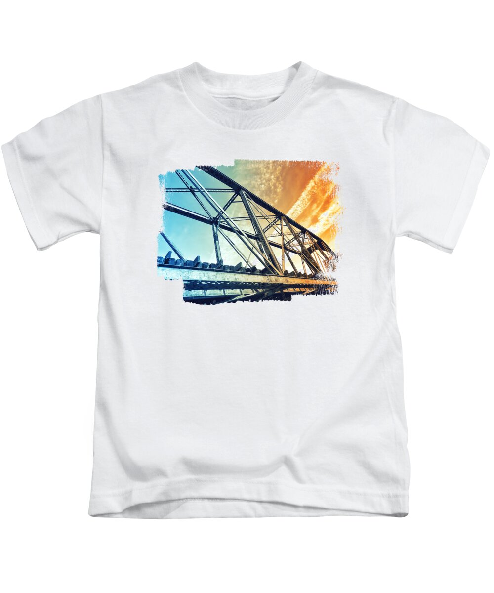 Tempe Kids T-Shirt featuring the digital art Before the Collapse by Elisabeth Lucas