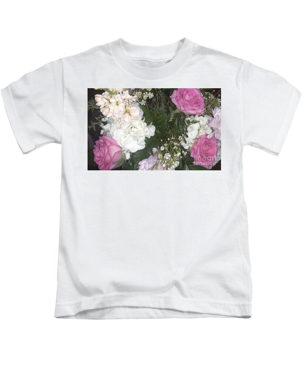 Flowers Kids T-Shirt featuring the photograph Birthday flowers by Nancy Graham