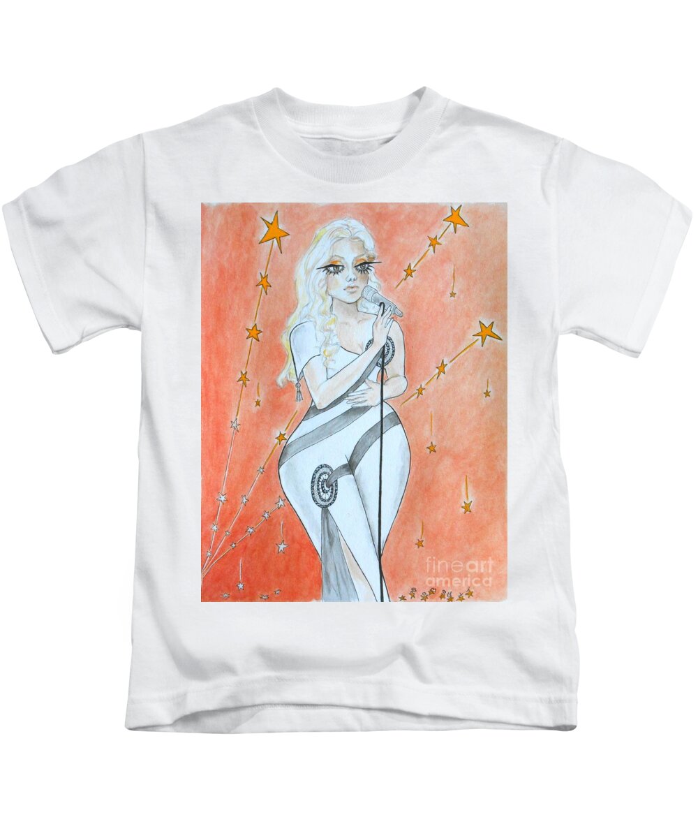Blond Kids T-Shirt featuring the painting Blond Bombshell No. 1 by Jayne Somogy