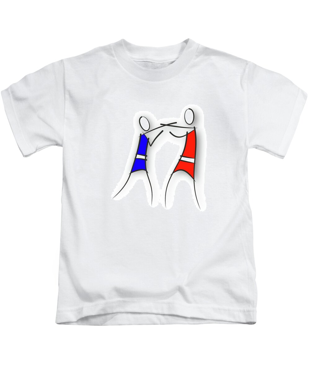 Sports Kids T-Shirt featuring the digital art Boxing s by Pal Szeplaky