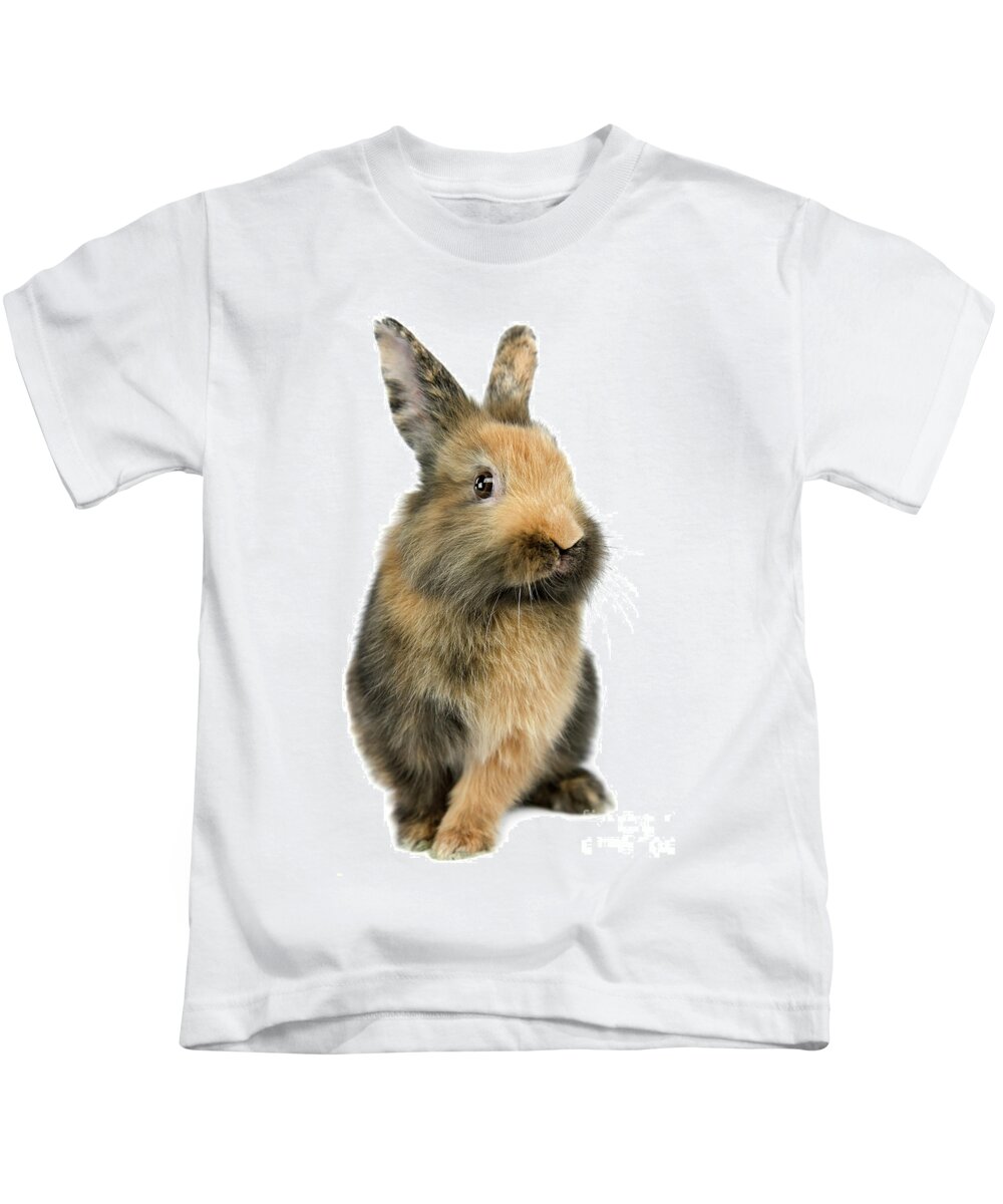 Bunny Kids T-Shirt featuring the photograph Bunny Joy by Renee Spade Photography