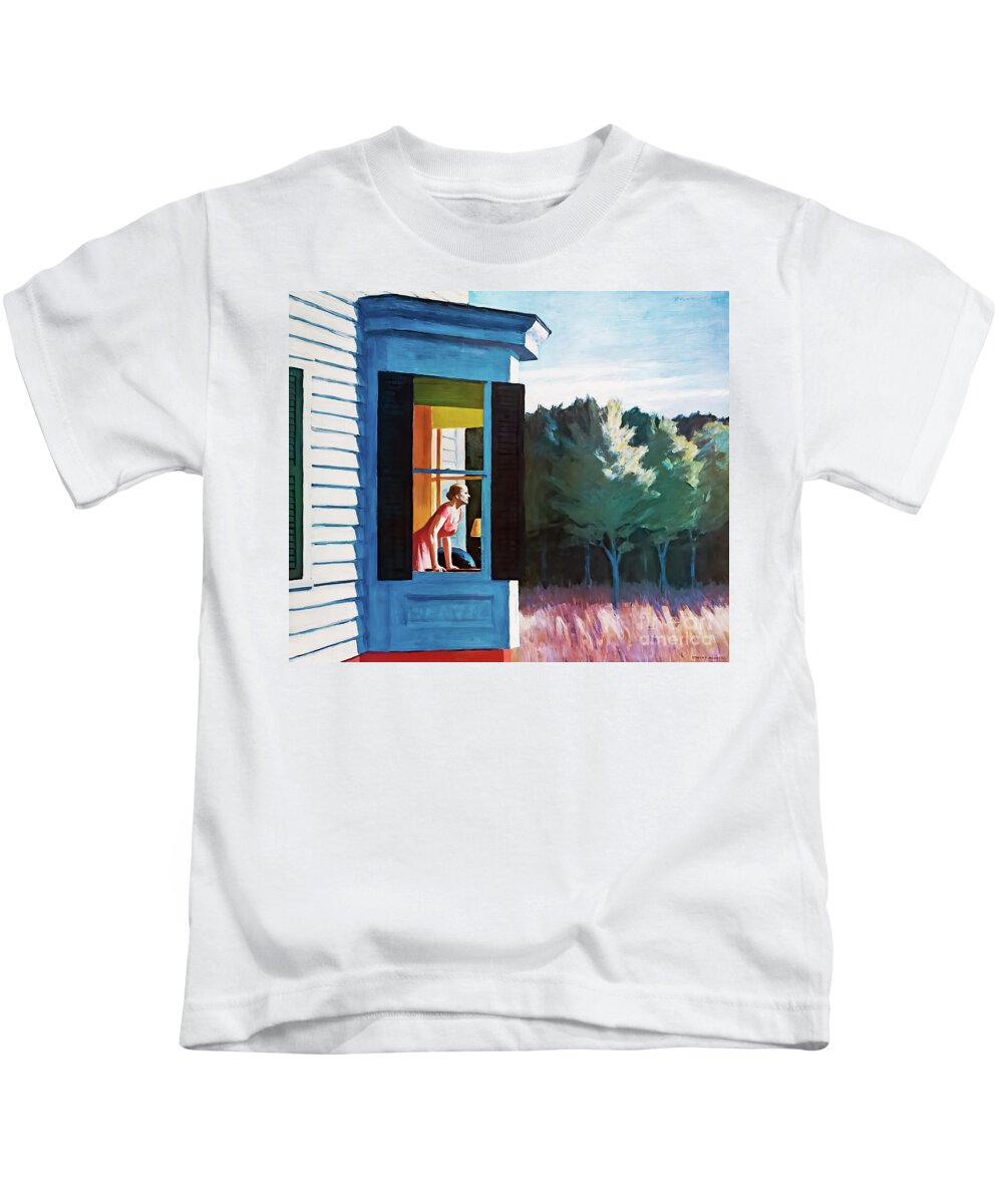 Cape Kids T-Shirt featuring the painting Cape Cod Morning 1950 by Edward Hopper