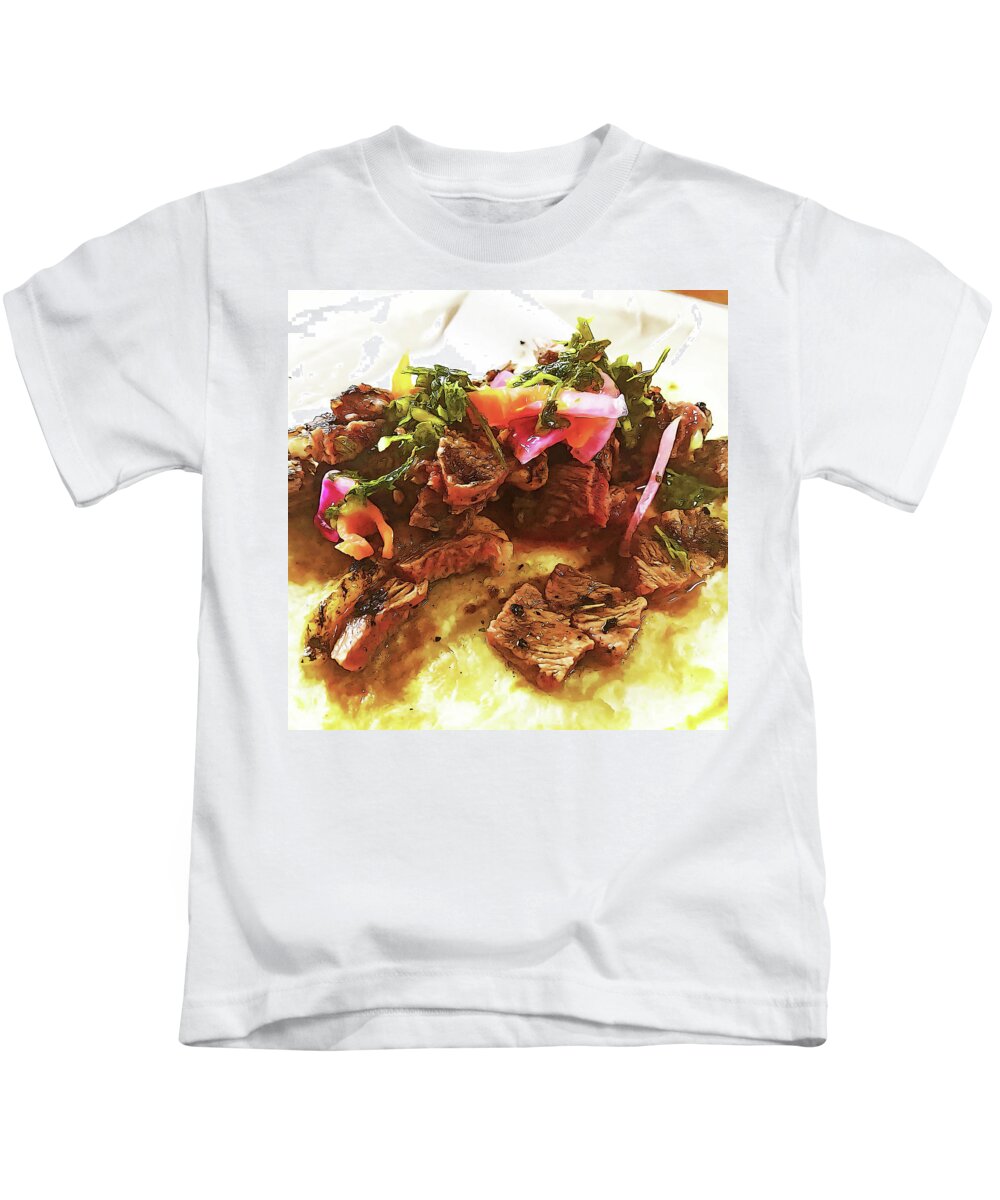 Taco Kids T-Shirt featuring the digital art Carne Asada Taco by William Scott Koenig