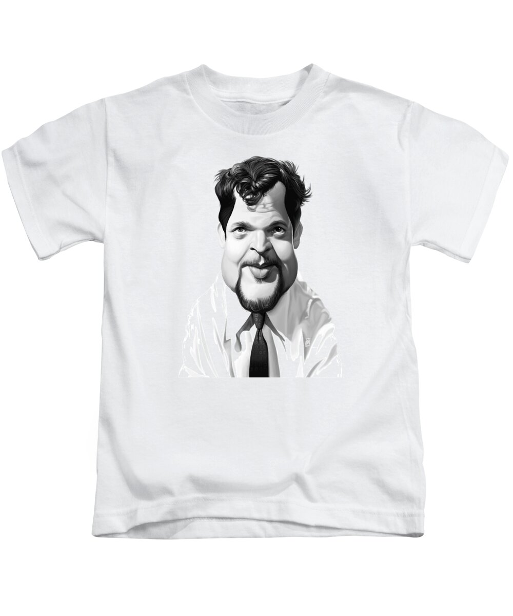 Illustration Kids T-Shirt featuring the digital art Celebrity Sunday - Orson Welles by Rob Snow