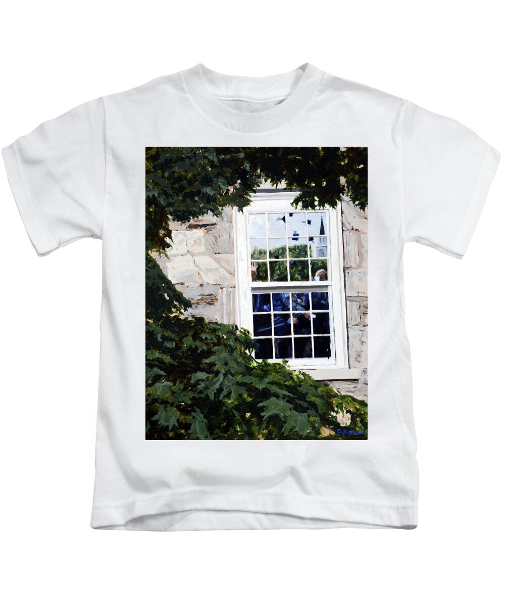 Vermont Kids T-Shirt featuring the painting Commencement Roads by Craig Morris