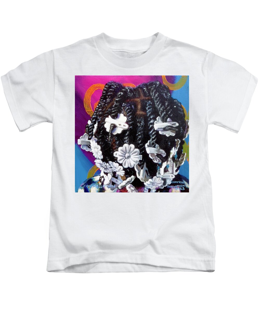  Kids T-Shirt featuring the painting Constellation by Clayton Singleton