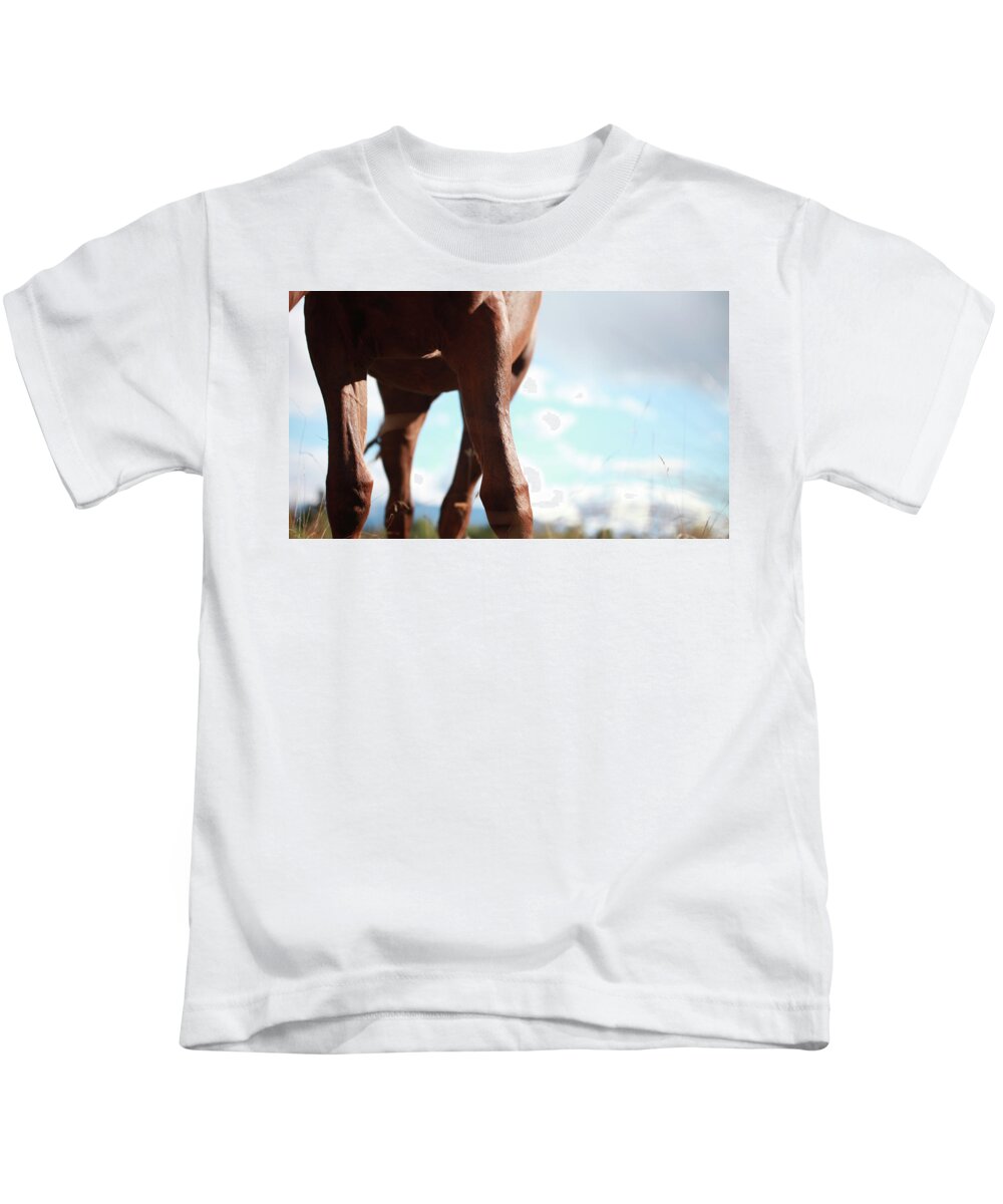 Autumn Kids T-Shirt featuring the photograph Copper Legs by Listen To Your Horse