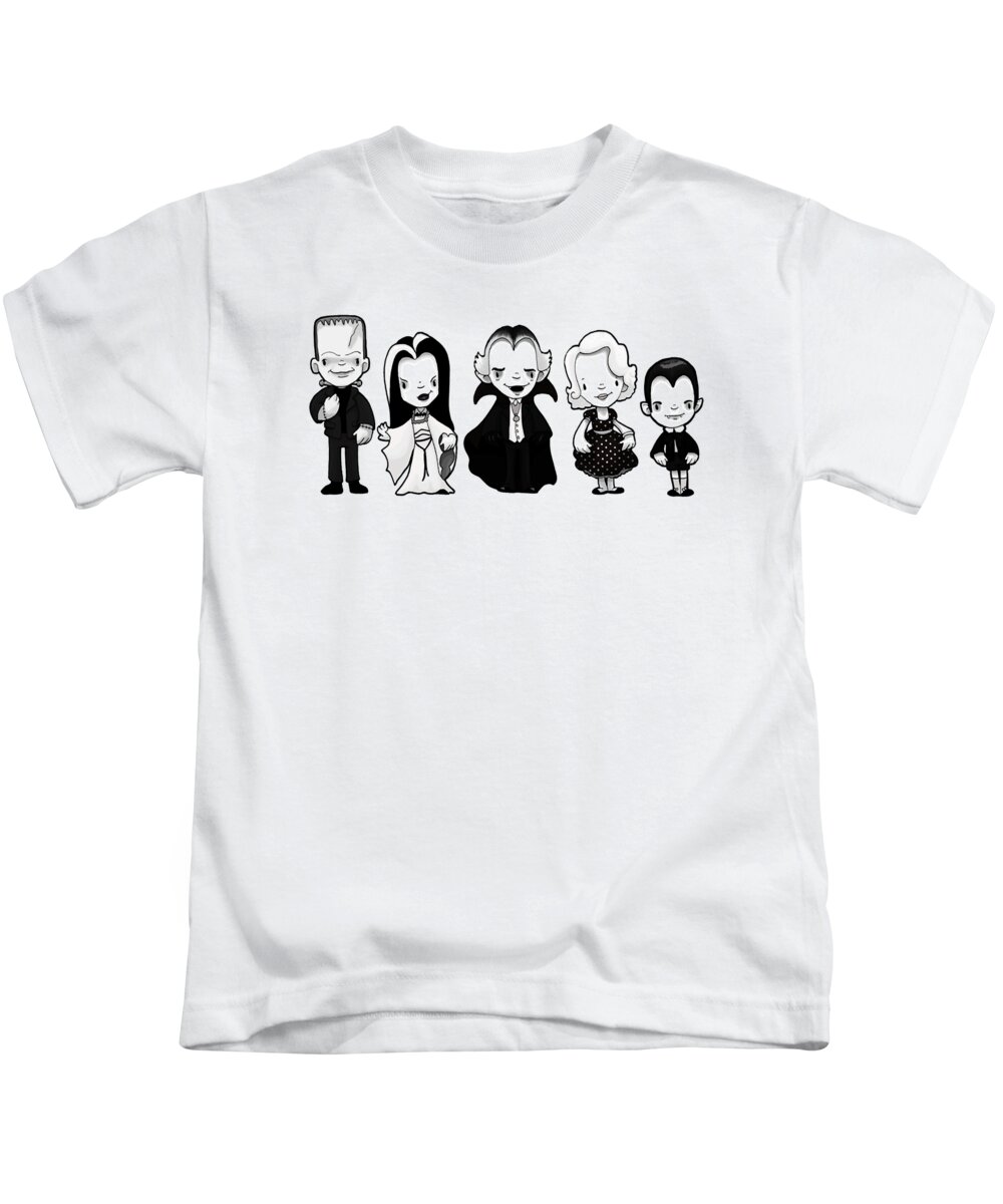 Feeling Halloween Kids T-Shirt featuring the digital art Courageous Cool The Munsters Idol Gift Fot You by Ezone Prints