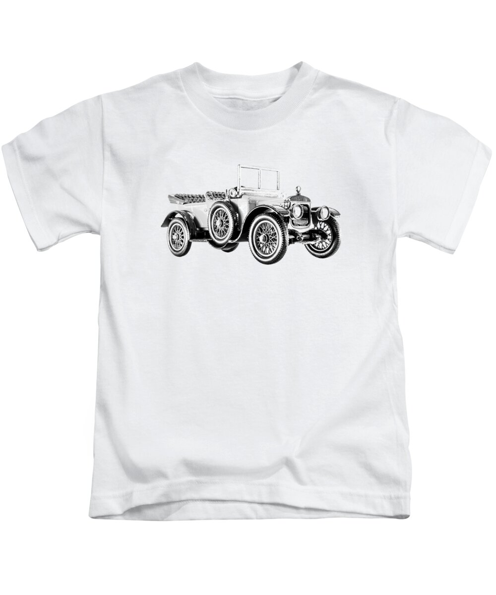 Car Kids T-Shirt featuring the photograph Daimler Type A12 1911 - transparent by Viktor Wallon-Hars