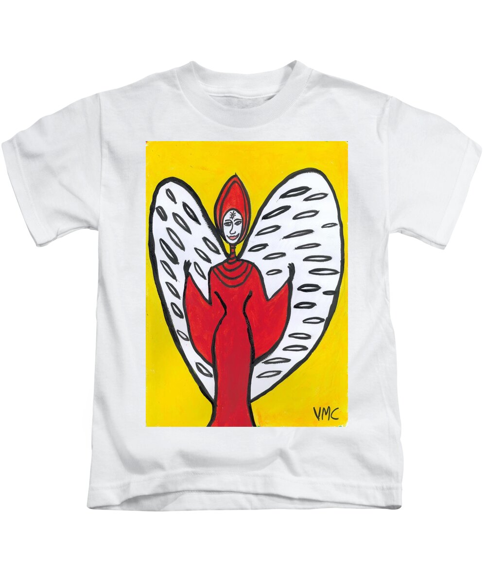 Angel Kids T-Shirt featuring the painting Divatrea by Victoria Mary Clarke