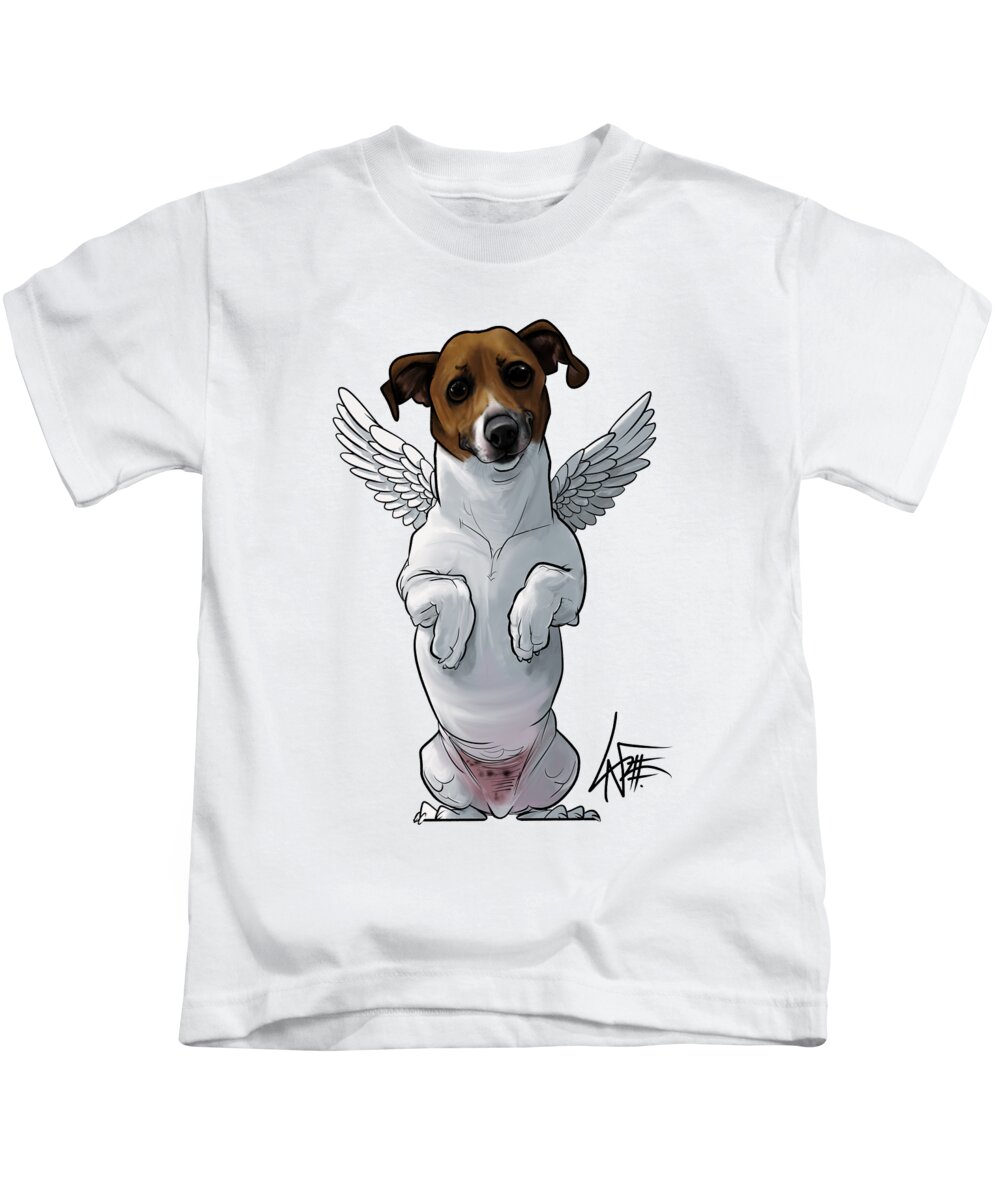 Dones Kids T-Shirt featuring the drawing Dones by Canine Caricatures By John LaFree
