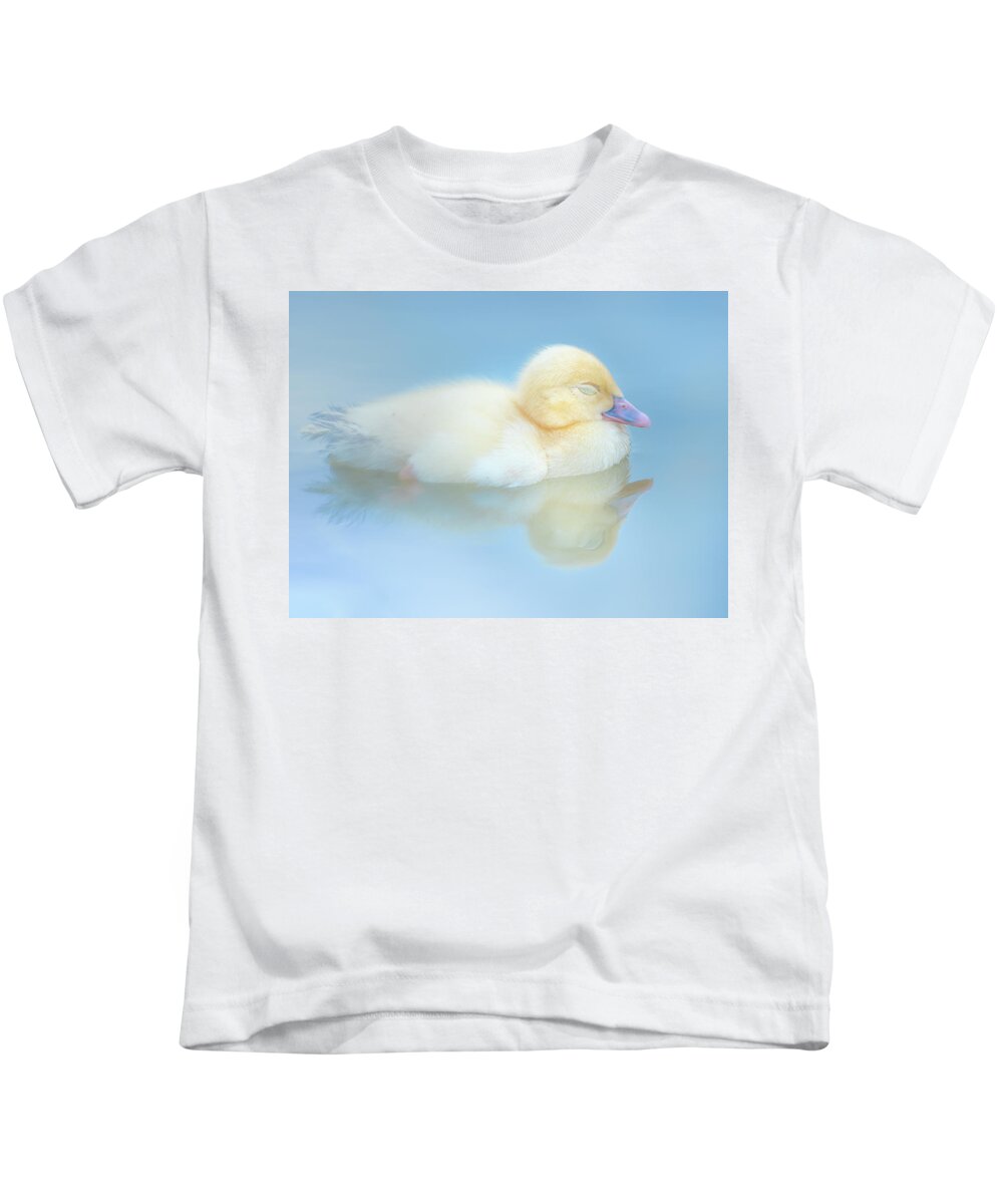 Yellow Duckling Kids T-Shirt featuring the photograph Dream Reflections by Jordan Hill