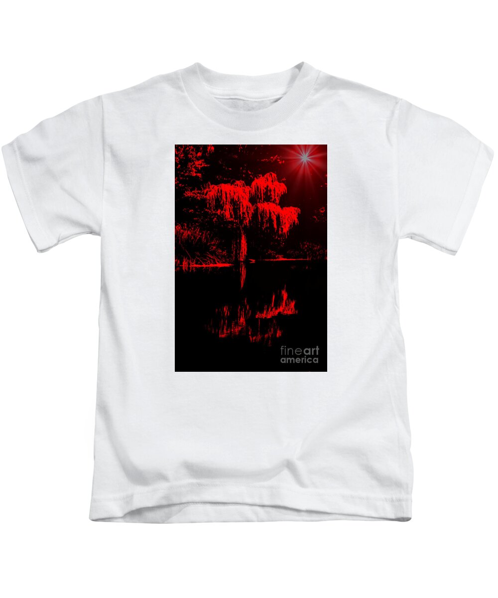 Willow Kids T-Shirt featuring the digital art Dreaming the Sunset by Chris Bee