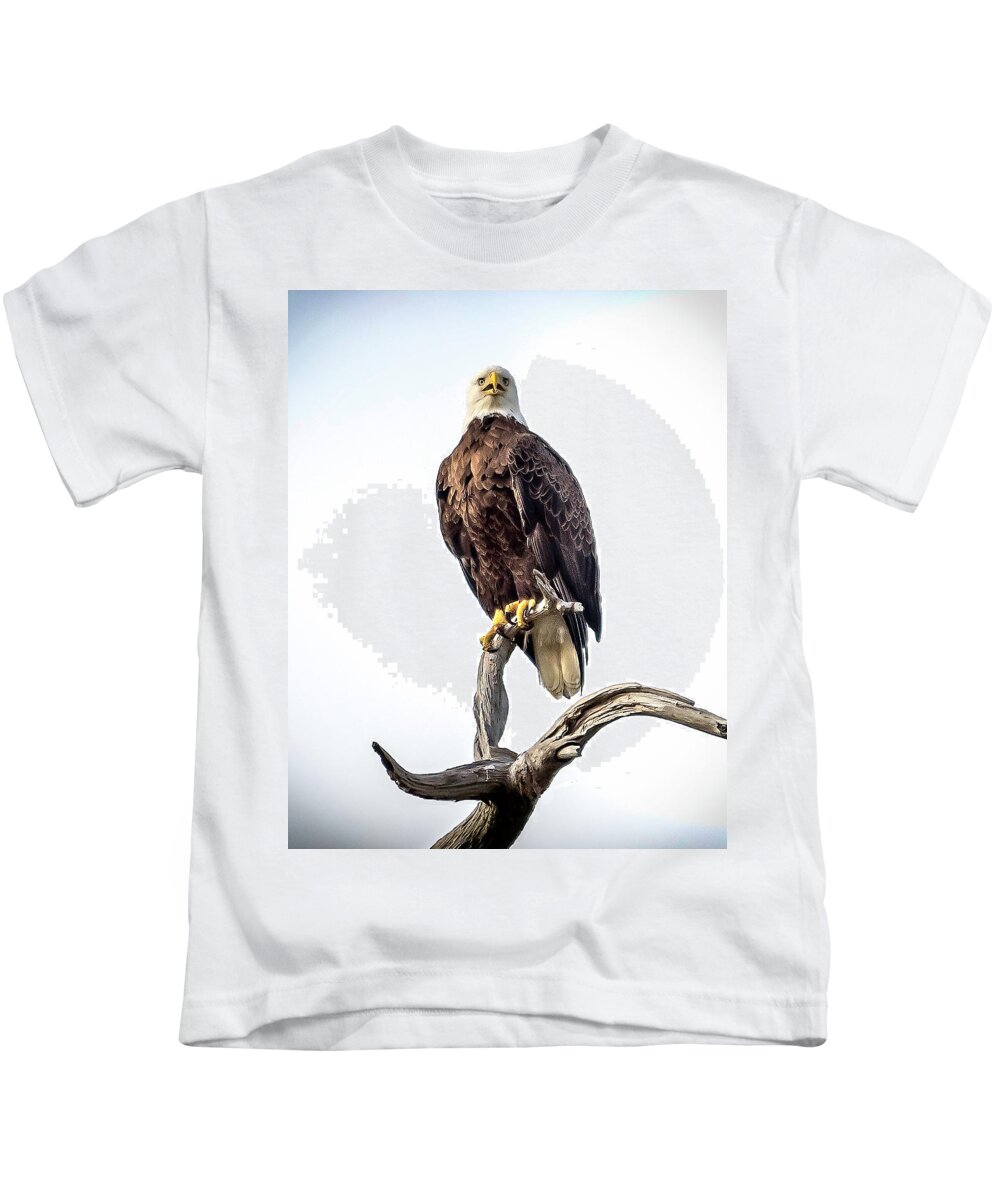 Eagle Kids T-Shirt featuring the photograph Eagle One by Pete Rems