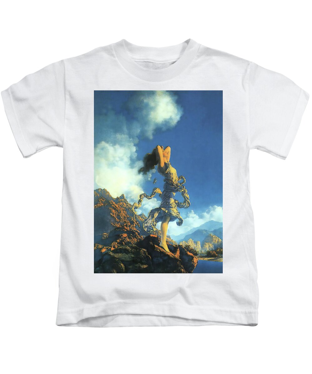 Maxfield Parrish Kids T-Shirt featuring the photograph Ecstasy by Maxfield Parrish