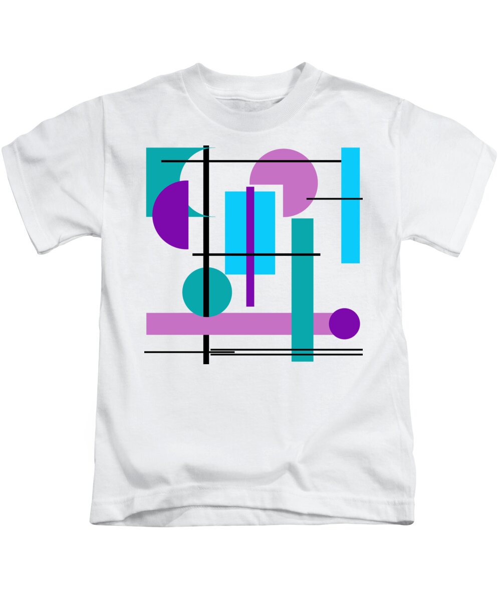 Modernist Kids T-Shirt featuring the digital art Eveline by Linda Lees