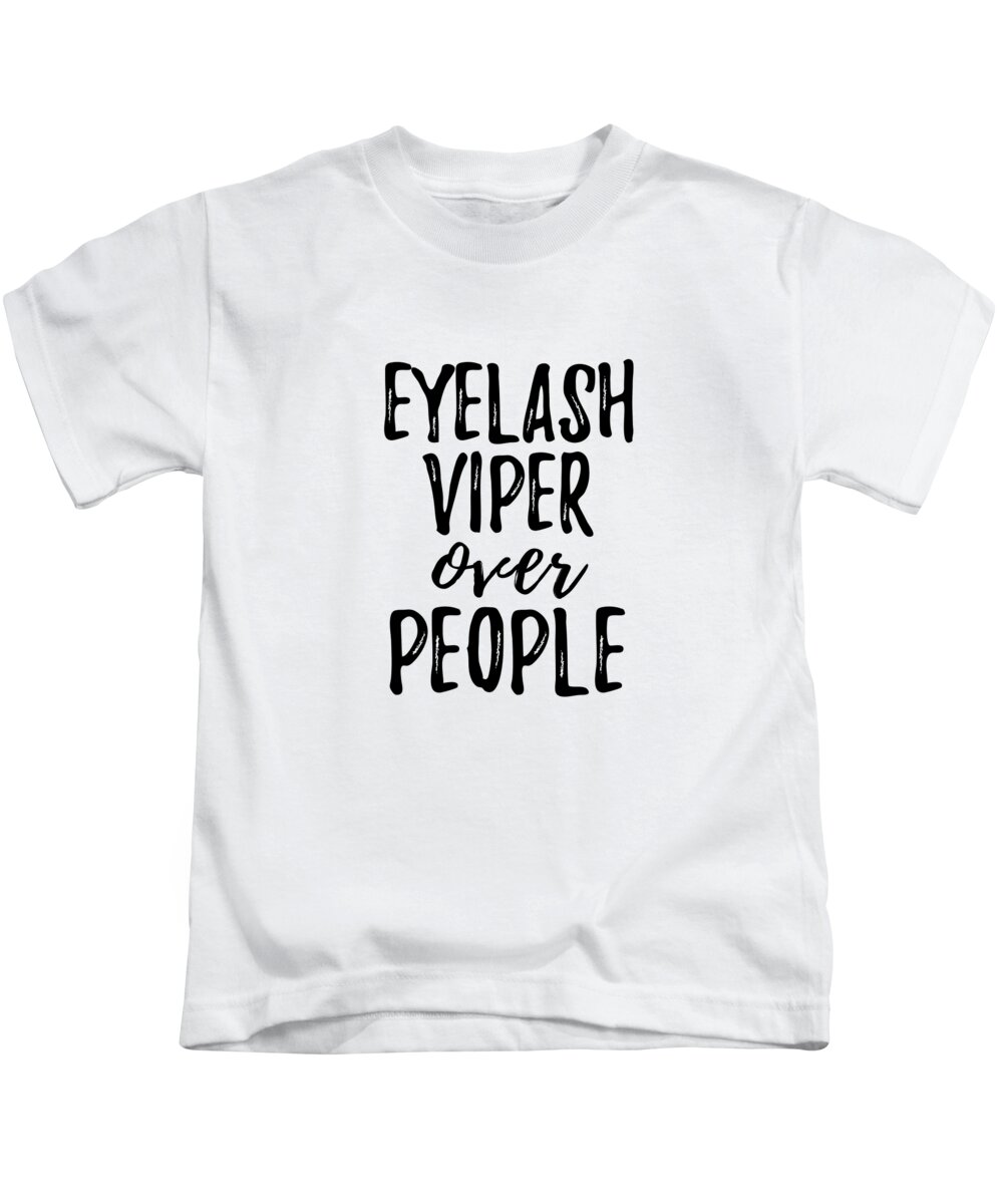 Eyelash Viper Kids T-Shirt featuring the photograph Eyelash Viper Over People by Jeff Creation