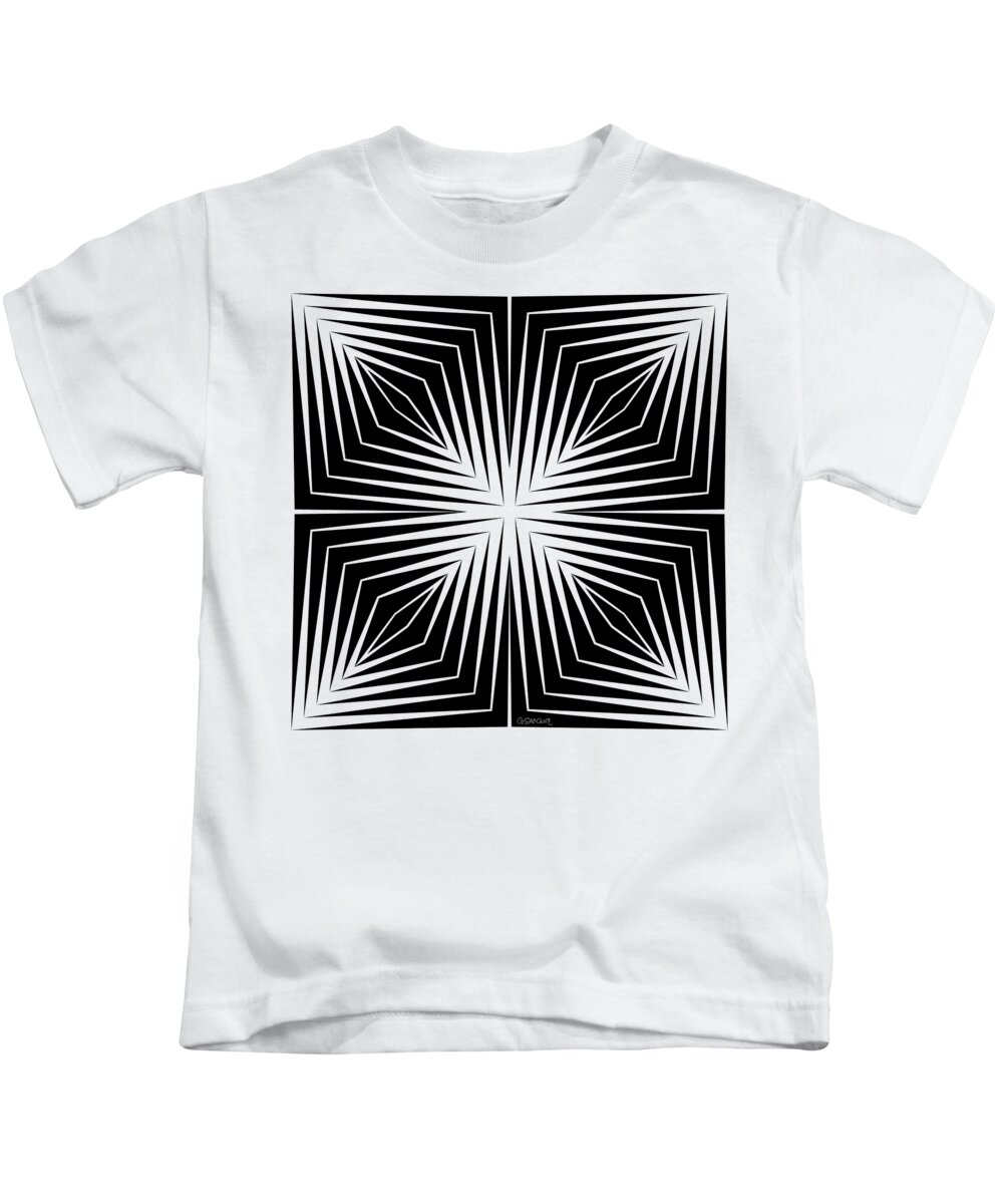 Op Art Kids T-Shirt featuring the mixed media Follow The Light by Gianni Sarcone