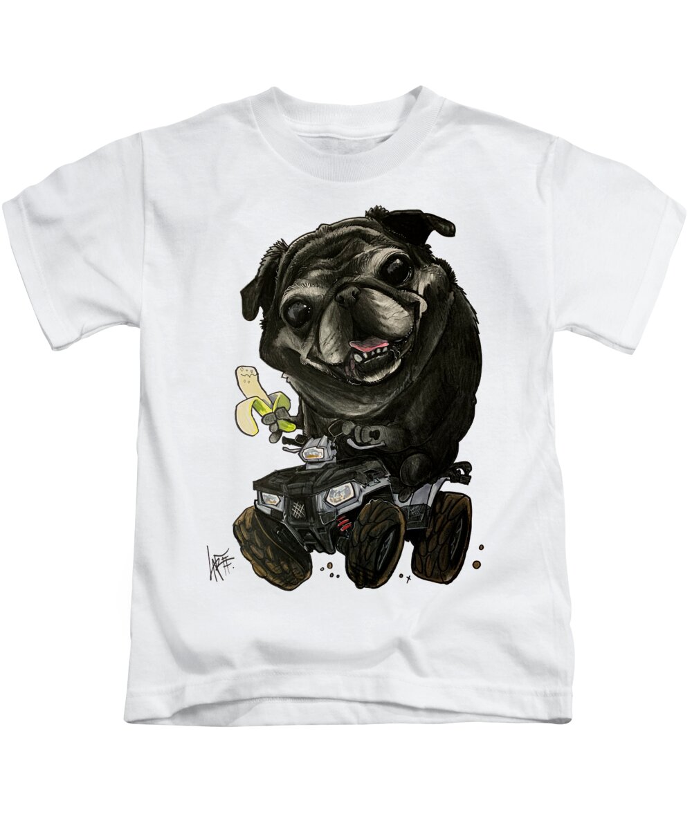 Fraboni Kids T-Shirt featuring the drawing Fraboni 5496 by Canine Caricatures By John LaFree