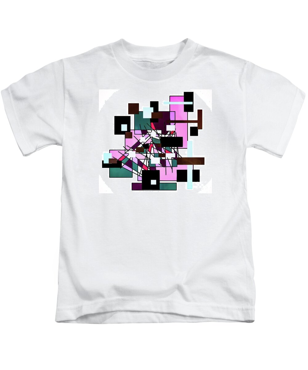Design Kids T-Shirt featuring the digital art Geometry by Nomi Morina